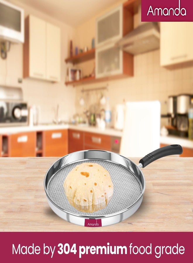 Amanda Stainless Steel Papad Jali Fryer (Roaster) | Multiple use Like Phulka Grill, Grill Tawa Jali for Kitchen | Premium 304 Food Grade | Size no 8 (21cm Diameter) | - Image 2